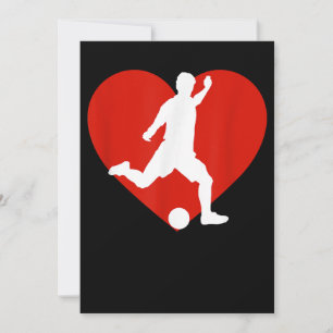 Valentine Soccer Player Valentine's Day Soccer Hea Einladung