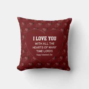 Valentine Spaß   I Liebe Sie   Time Lord Hearts Kissen
