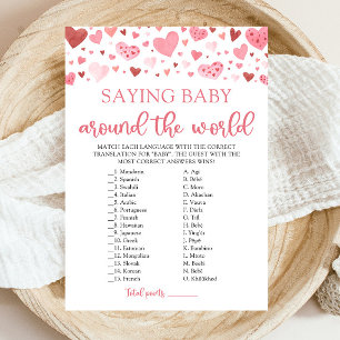 Valentine Sprichwort Baby Rund um das Weltspiel Einladung
