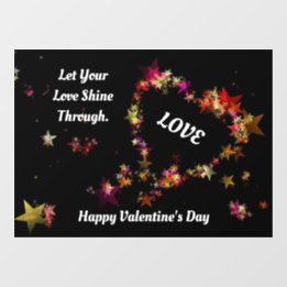 Valentine Stars Heart Window Cloning Fensteraufkleber