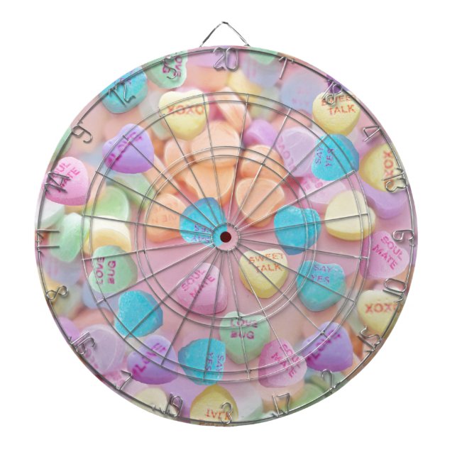 Valentine Süßwarenherzen Dartscheibe (vorne)