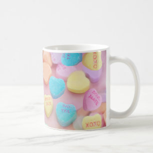 Valentine Süßwarenherzen Kaffeetasse