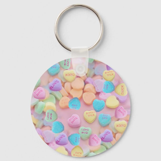 Valentine Süßwarenherzen Schlüsselanhänger (Vorderseite)
