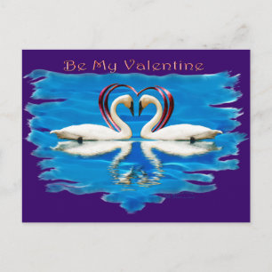Valentine Swan Collection Feiertagspostkarte