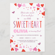 Valentine Sweetheart Anniversaire Fête Invitation