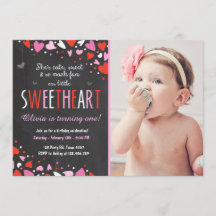 Valentine Sweetheart Anniversaire Fête Invitation