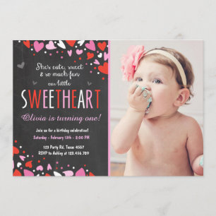 Valentine Sweetheart Anniversaire Fête Invitation