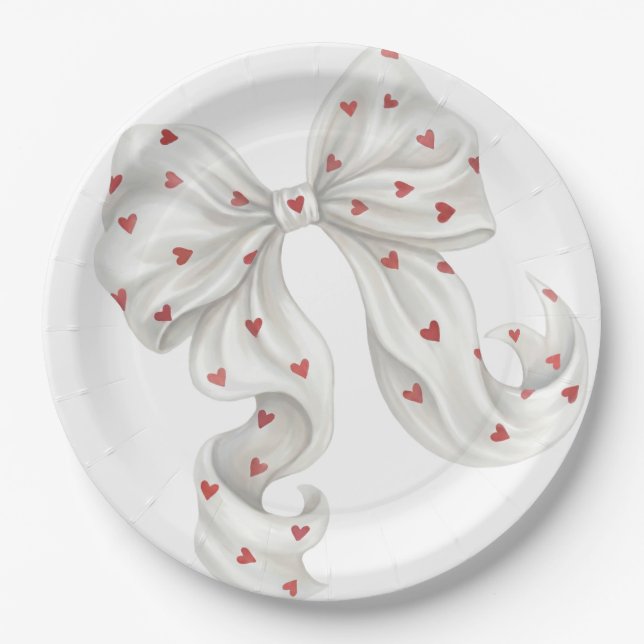 Valentine Sweetheart Baby Shower Pappteller (Vorderseite)