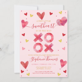 Valentine Sweetheart Babydusche Einladung