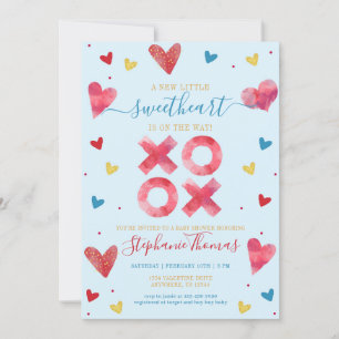 Valentine Sweetheart Boy Baby Shower Einladung