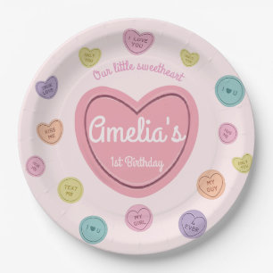 Valentine Sweetheart Candy Birthday Paper Tellers Pappteller