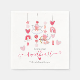 Valentine Sweetheart Mobile Baby Shower Serviette