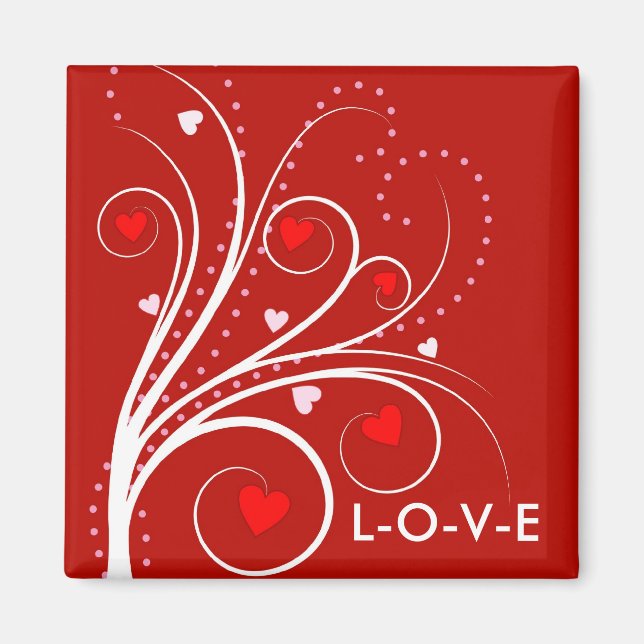 Valentine Sweetheart Tree Magnet (Vorne)