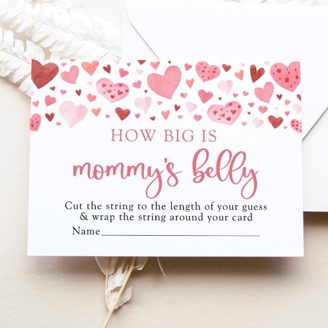 Valentine Sweetheart Wie groß ist Mama's Bauch Einladung (Von Creator hochgeladen)