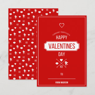 Valentine Symbols Klassenzimmer Valentine Card Einladung