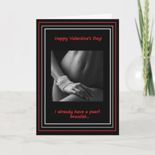 Valentine Tag:  Perlen-Halskette Feiertagskarte