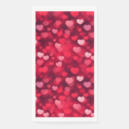 Valentine Tagesherzen Hintergrund Serviette