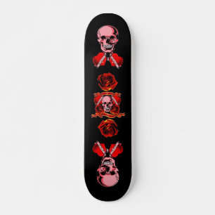 Valentine Tattoo Skull Herz Skateboard
