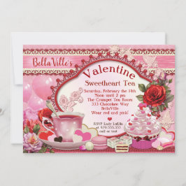 Valentine Tea Party Einladungen
