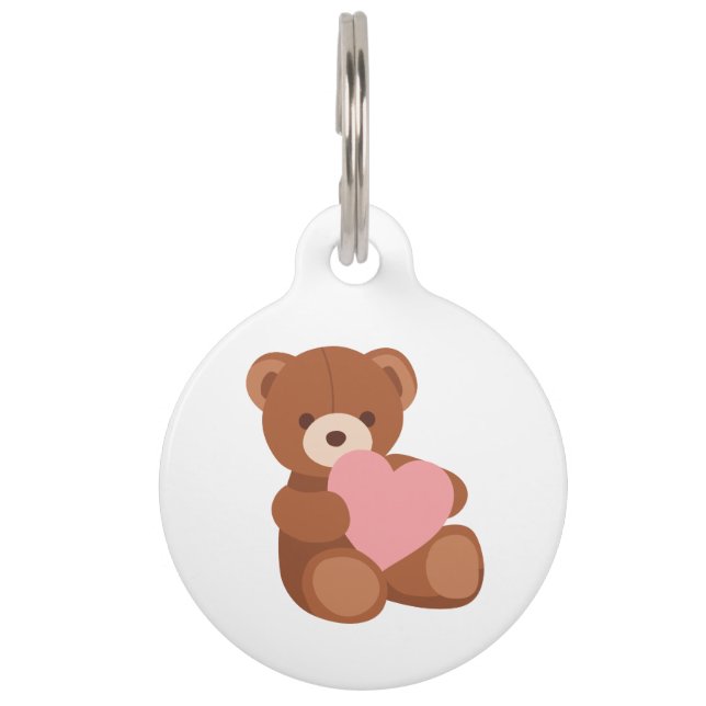 Valentine Teddy Bear Haustiermarke (Vorderseite)