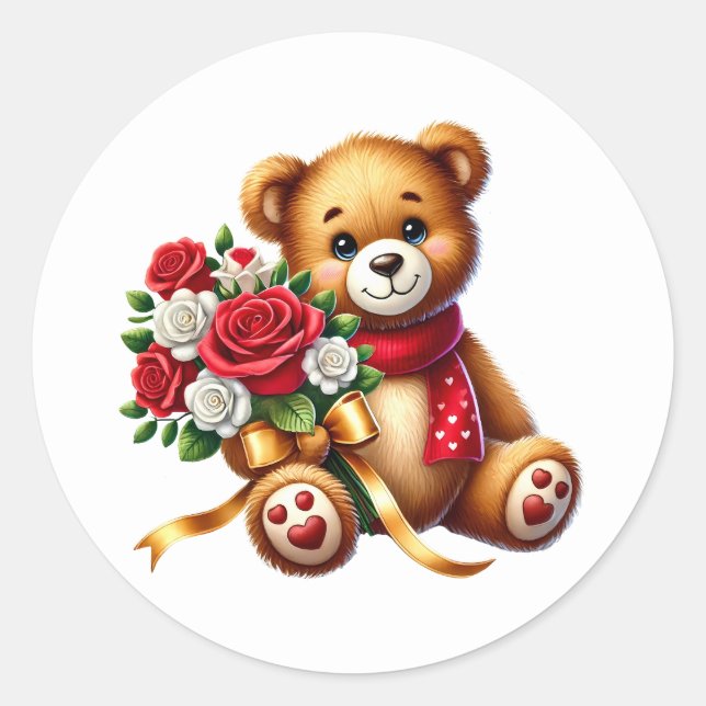 Valentine Teddy Stickers (Devant)