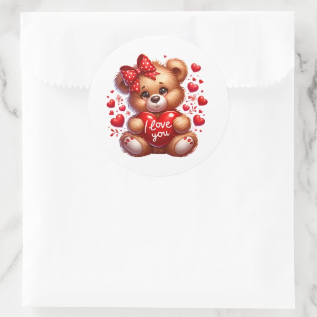 Valentine Teddy Stickers (Tasche)