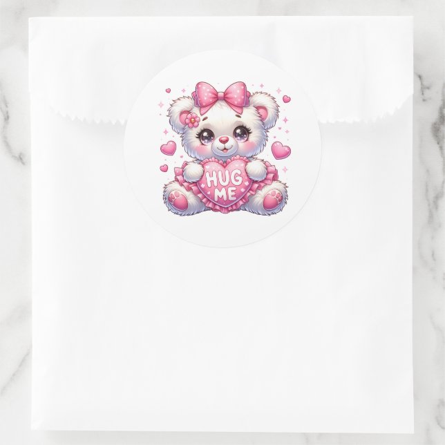 Valentine Teddy Stickers (Sac)