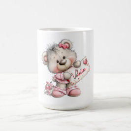 Valentine Teddy with Heart Sign Kaffeetasse