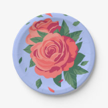 Valentine Teller Rosa Rosen auf Lila