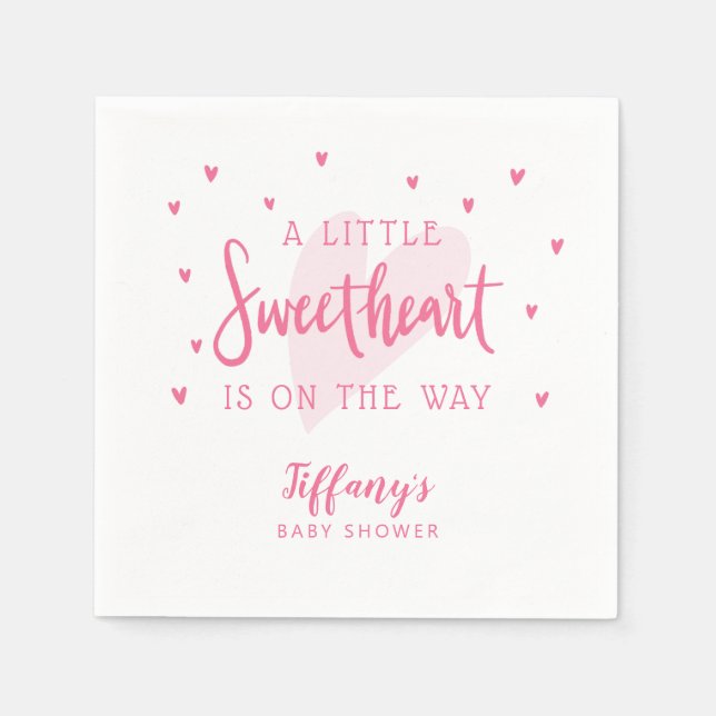 Valentine Theme Girl Baby Dusche Serviette (Vorderseite)