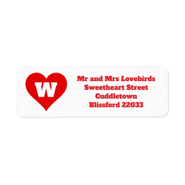 Valentine Themed Address Label (Vorne)