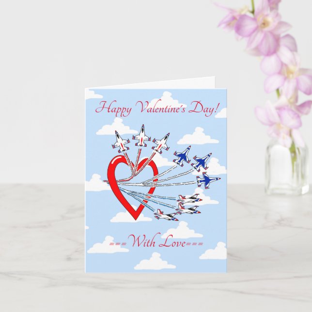 Valentine Thunderbirds Blue Sky Card Karte (Orchidee)