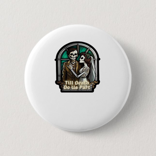 Valentine Till Death Do us Part Classic Button (Vorderseite)