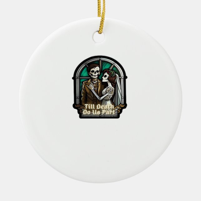 Valentine Till Death Do us Part Classic Keramik Ornament (Vorne)