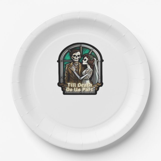 Valentine Till Death Do us Part Classic Pappteller (Vorderseite)