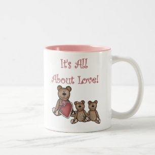 Valentine trägt alle über Liebe Zweifarbige Tasse