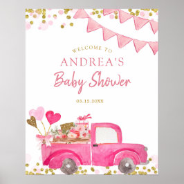 Valentine Truck Sweetheart Begrüßungszeichen Poster
