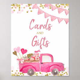 Valentine Truck Sweetheart Cards und Giftzeichen Poster