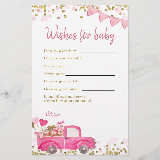 Valentine Truck Sweetheart wünscht sich ein Baby (Vorderseite)