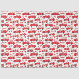 Valentine Trucks auf Weiß Seidenpapier
