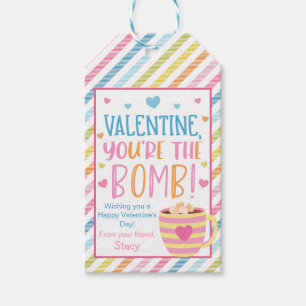 Valentine, tu es les étiquettes cadeaux de la bom