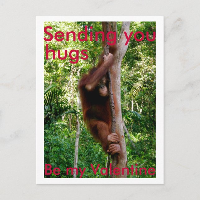 Valentine-Umarmung Postkarte (Vorderseite)