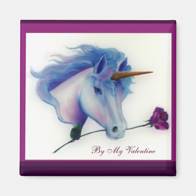 Valentine Unicorn Magnet (Vorne)