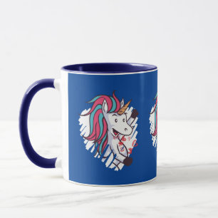 Valentine Unicorn Tasse