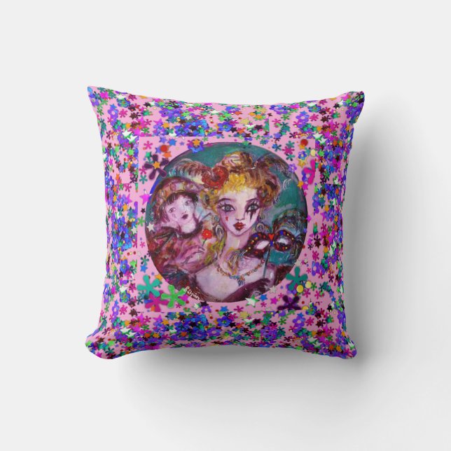 VALENTINE VENEZIANISCH MASQUERADE MASCHINE UND CON KISSEN (Vorderseite)