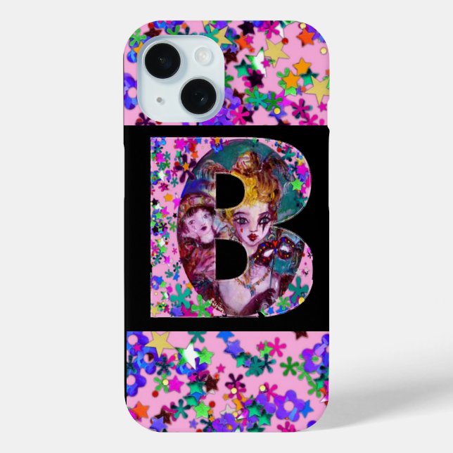 VALENTINE VENEZIANISCH MASQUERADE MONOGRAM B SCHRE Case-Mate iPhone HÜLLE (Rückseite)