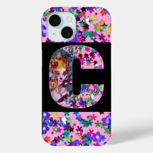 VALENTINE VENEZIANISCH MASQUERADE MONOGRAM C SCHRE iPhone 15 HÜLLE