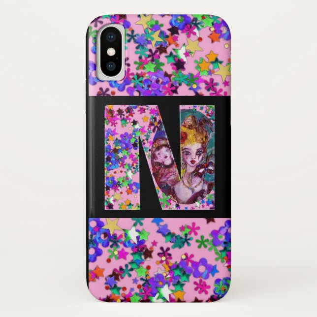 VALENTINE VENEZIANISCH MASQUERADE MONOGRAM M SCHRE Case-Mate iPhone HÜLLE (Rückseite)