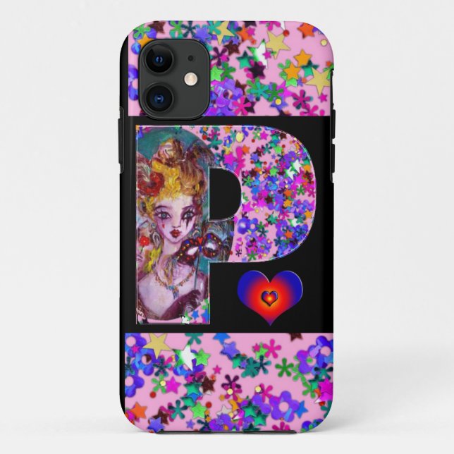 VALENTINE VENEZIANISCH MASQUERADE MONOGRAM P SCHRE Case-Mate iPhone HÜLLE (Rückseite)