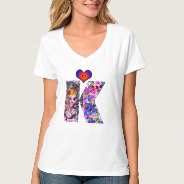 VALENTINE VENEZIANISCH MASQUERADE MONOGRAMM K SCHR T-Shirt (Vorderseite)